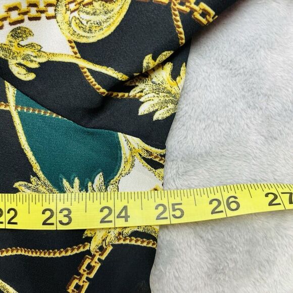 Avenue Equestrian Tunic Blouse Womens 18/20 Green 3/4 Flutter Sleeve Popover - Picture 8 of 10